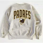 MINHFIERCE San Diego P.a.d.r.e.s baseball logo graphic Crewneck Sweatshirt