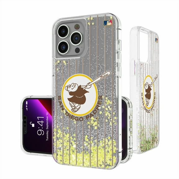 San Diego Padres 1969-1984 Cooperstown Pinstripe iPhone Glitter Case