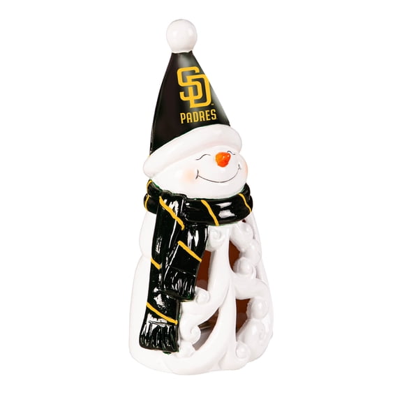 San Diego Padres LED 8" Snowman Lit Garden Statue