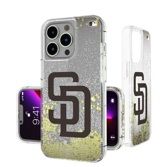 San Diego Padres Linen Logo iPhone Glitter Case