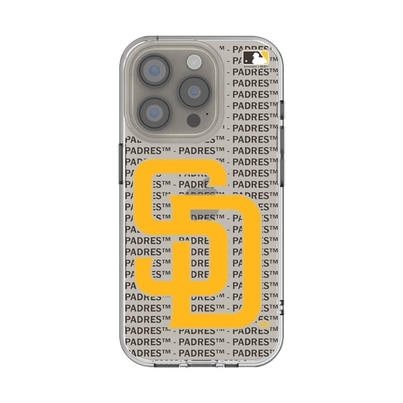 San Diego Padres Text Backdrop Clear iPhone Case