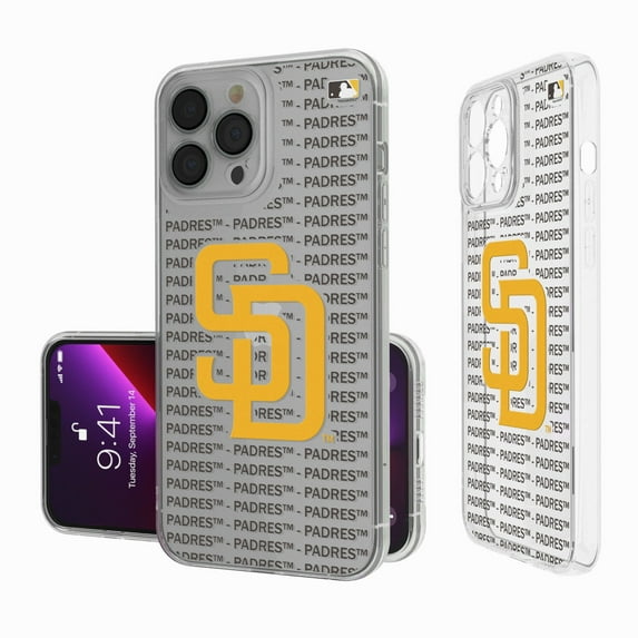 San Diego Padres Text Backdrop Clear iPhone Case