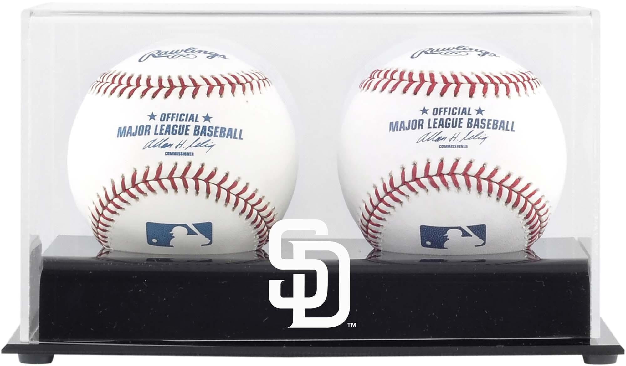 San Diego Padres Two Baseball Cube Logo Display Case