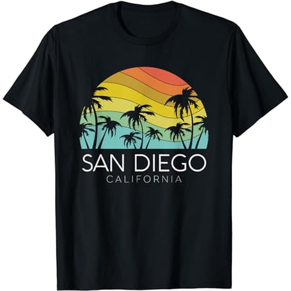 San Diego Retro California La Jolla Oceanside Carlsbad Poway T-Shirt