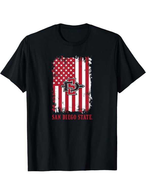 San Diego State Aztecs Patriotic Retro American Flag T-Shirt Unisex S-5XL Hot Trending Shirt, Vintage Birthday Gift