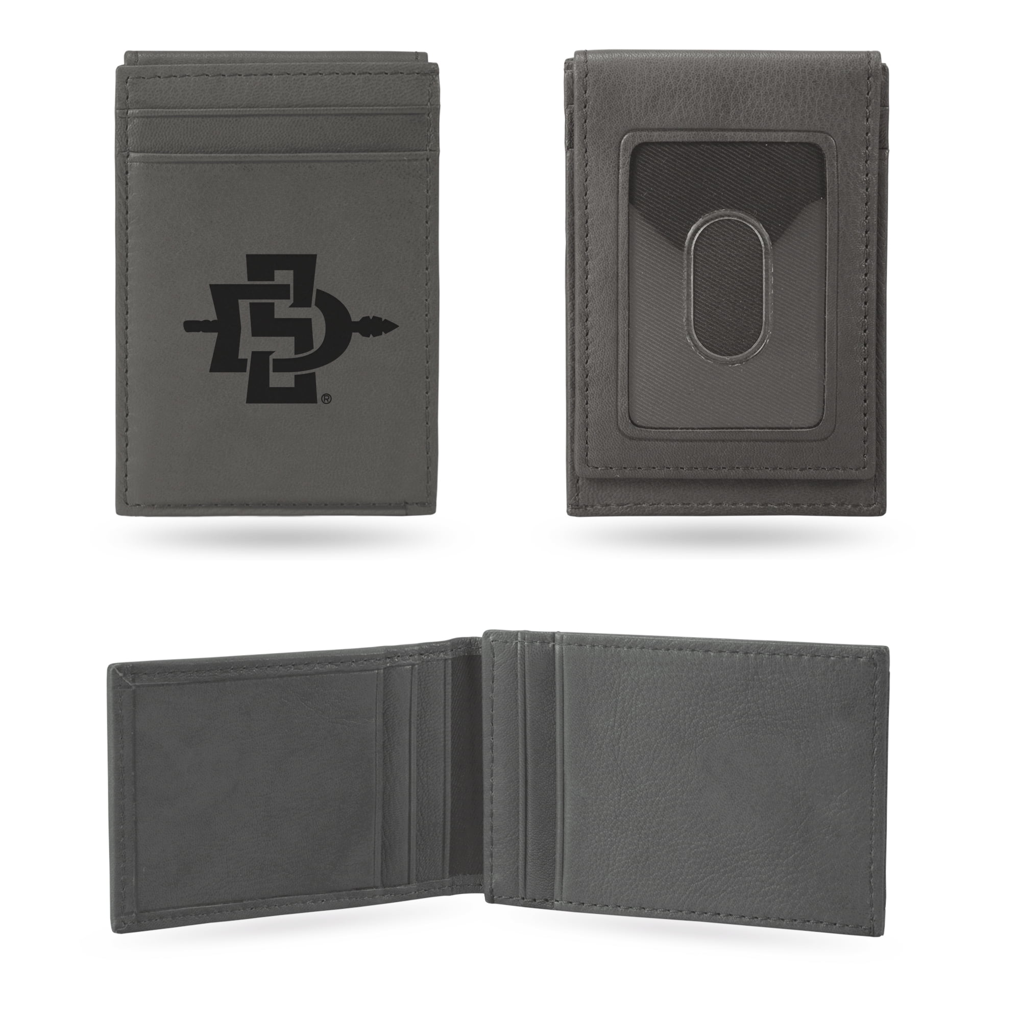 San Diego State Aztecs - SDSU Gray Laser Engraved Front Pocket Wallet ...