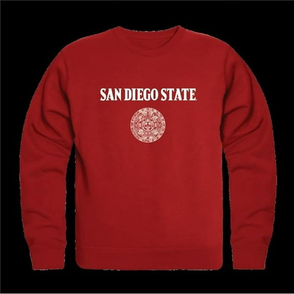 San Diego State University Aztecs Seal Crewneck Sweatshirt, Red - Extra Large
