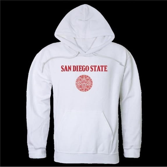 San Diego State University Aztecs Seal Hoodie, White - Extra Large