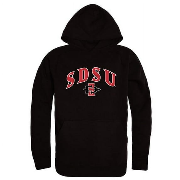 San Diego State University Campus Hoodie, Black & White - Extra Large