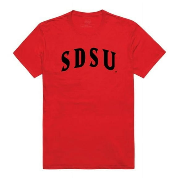 San Diego State University Men College T-Shirt, Red - Medium