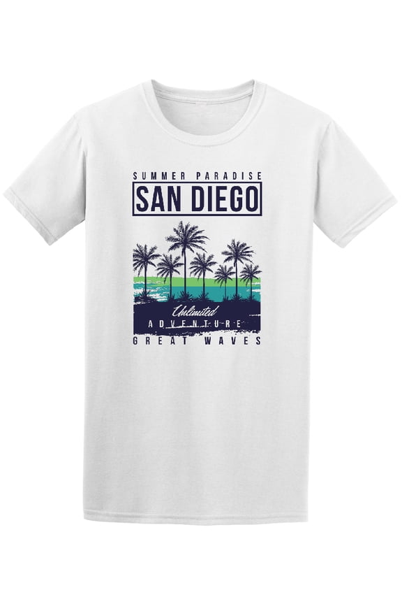 San Diego Summer Paradise Beach Graphic T-Shirt - Image by Shutterstock, Male x-Large