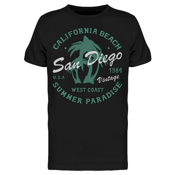 San Diego Summer Paradise  T-Shirt Men -Image by Shutterstock, Male XX-Large