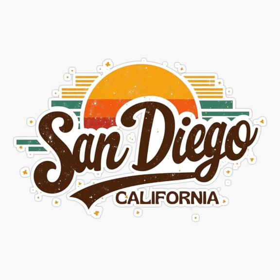 San Diego Sun Coastal Travel Sticker