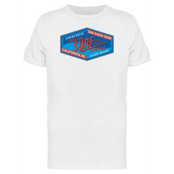 San Diego Surfing Beach T-Shirt Men -Image by Shutterstock, Male Medium