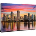 thumbnail image 1 of San Diego Wall Art Sunset California Skyline Pictures for Living Room USA City View Wall Decor Canvas Prints Modern Cityscape Poster Building Panorama Artwork Office Bedroom Home Decorations 12x16, 1 of 6