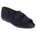 thumbnail image 1 of San Diego Womens Wide Fit Cotton Twin Touch Fastening Peep Toe Shoes, 1 of 3