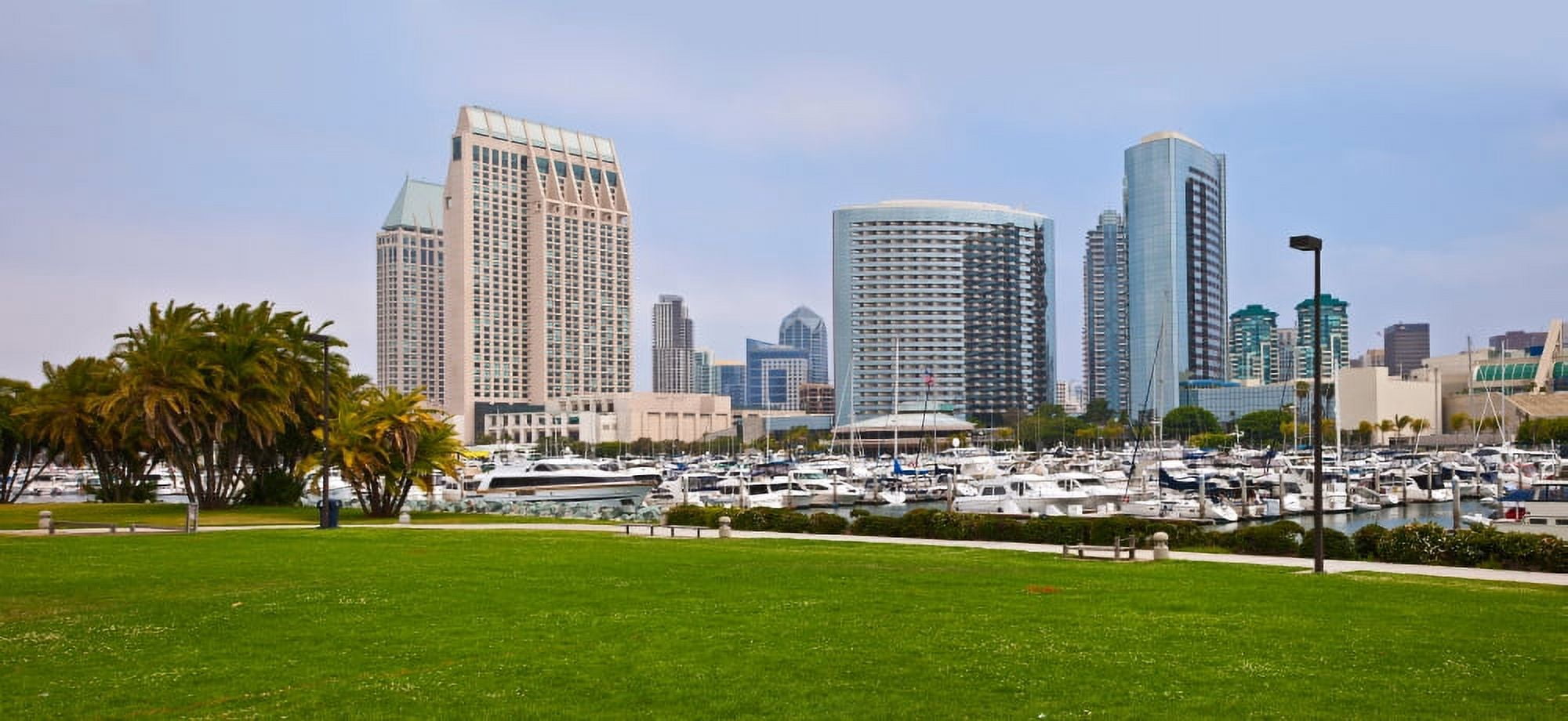 San Diego downtown marina and skyline San Diego County California USA Canvas Art - Panoramic Images (27 x 9)