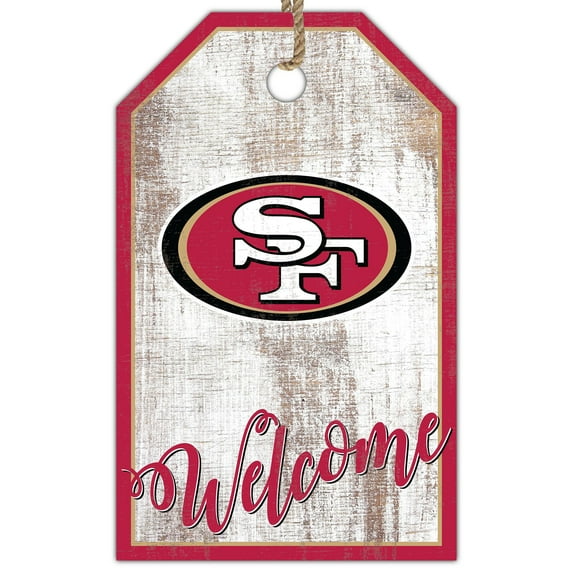 San Francisco 49ers 11'' x 19'' Welcome Team Tag Sign
