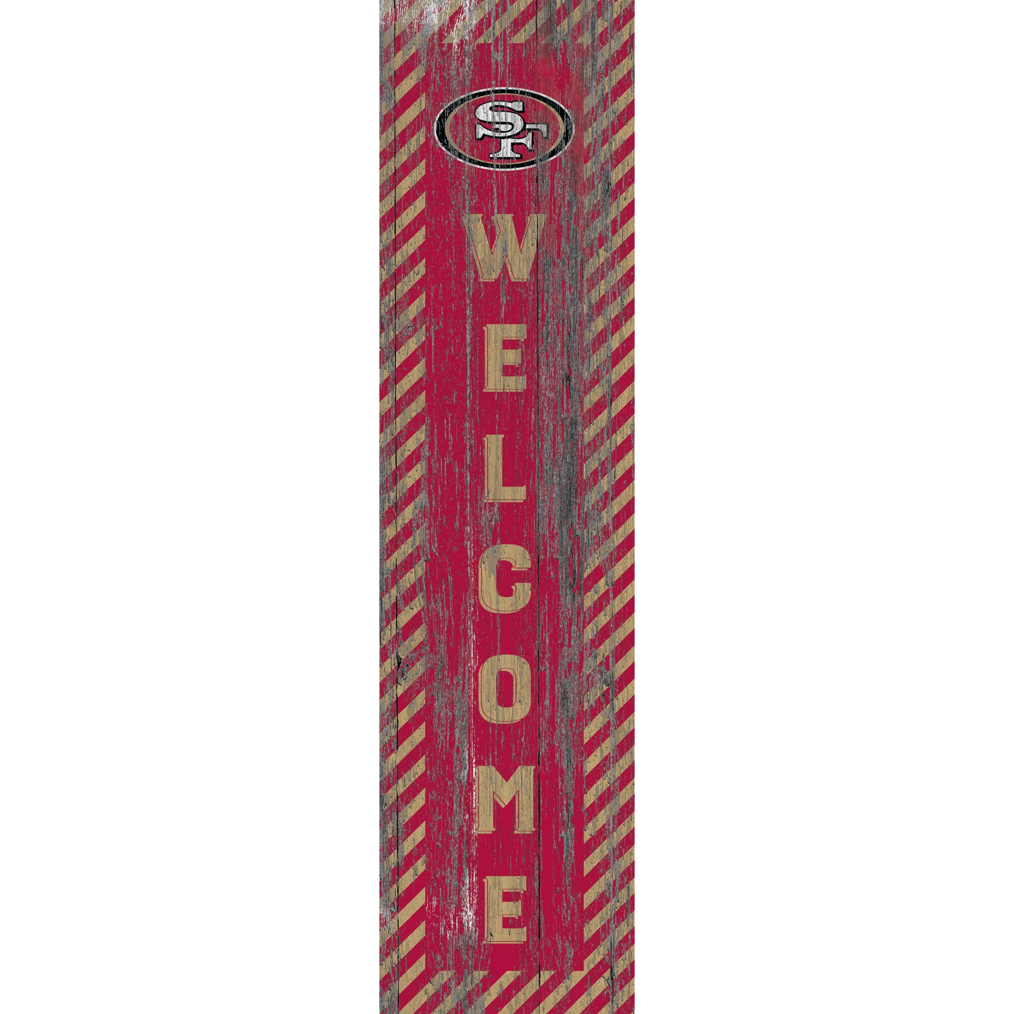San Francisco 49ers 12'' x 48'' Door Leaner Welcome Sign - Walmart.com