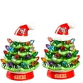 thumbnail image 1 of San Francisco 49ers 2-Pack 4" Ceramic LED Christmas Tree Set, 1 of 3