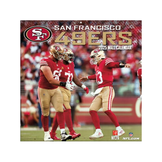 San Francisco 49ers 2025 12x12 Team Wall Calendar