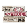 thumbnail image 1 of San Francisco 49ers 24" 3-Plank Welcome Sign, 1 of 1