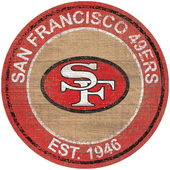 San Francisco 49ers 24'' Round Heritage Logo Sign