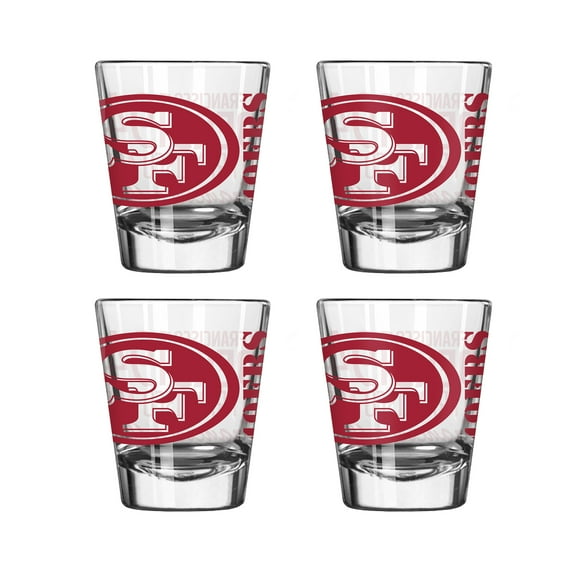 Logo Brands San Francisco 49ers 4-Pack 2oz. Shot Glass Set