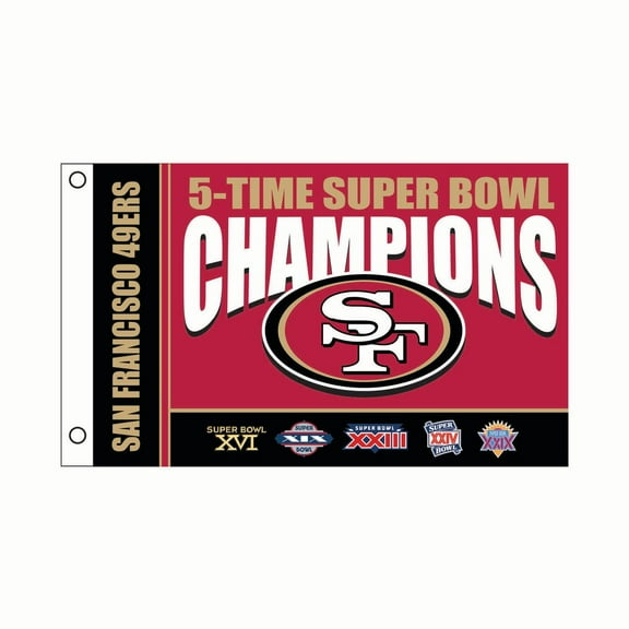 San Francisco 49ers 3' x 5' Super Bowl Champions Single-Sided Flag