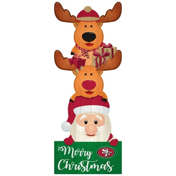 San Francisco 49ers 31'' Santa Stack Leaner