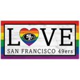 thumbnail image 1 of San Francisco 49ers 6'' x 12'' LGBTQ Love Sign, 1 of 1
