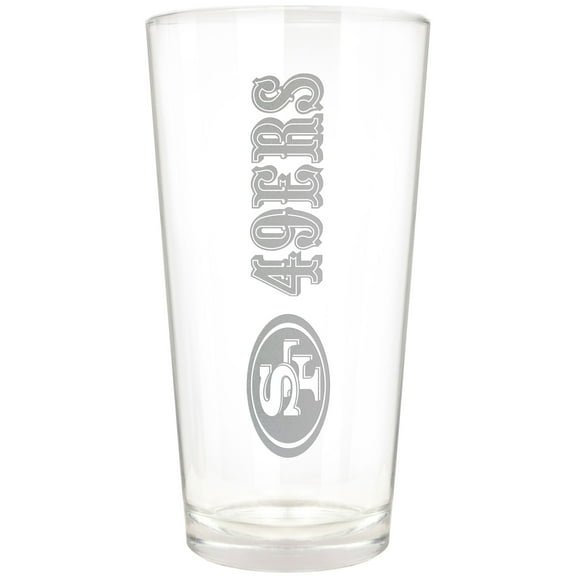 San Francisco 49ers Etched 16oz. Vertical Rally Cry Pint Glass