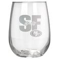 thumbnail image 1 of San Francisco 49ers Etched 17oz. City Stemless Wine Glass, 1 of 1
