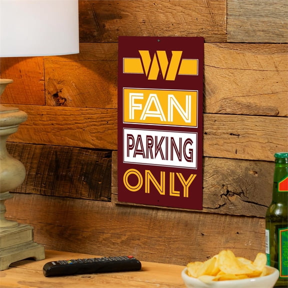 Washington Commanders Fan Parking USA Metal Wall Sign, 7.5" x 11.5"