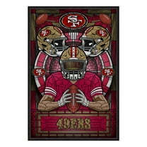 San Francisco 49ers Framed Stained Glass Art Print