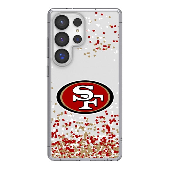 San Francisco 49ers Galaxy Clear Case with Confetti Design