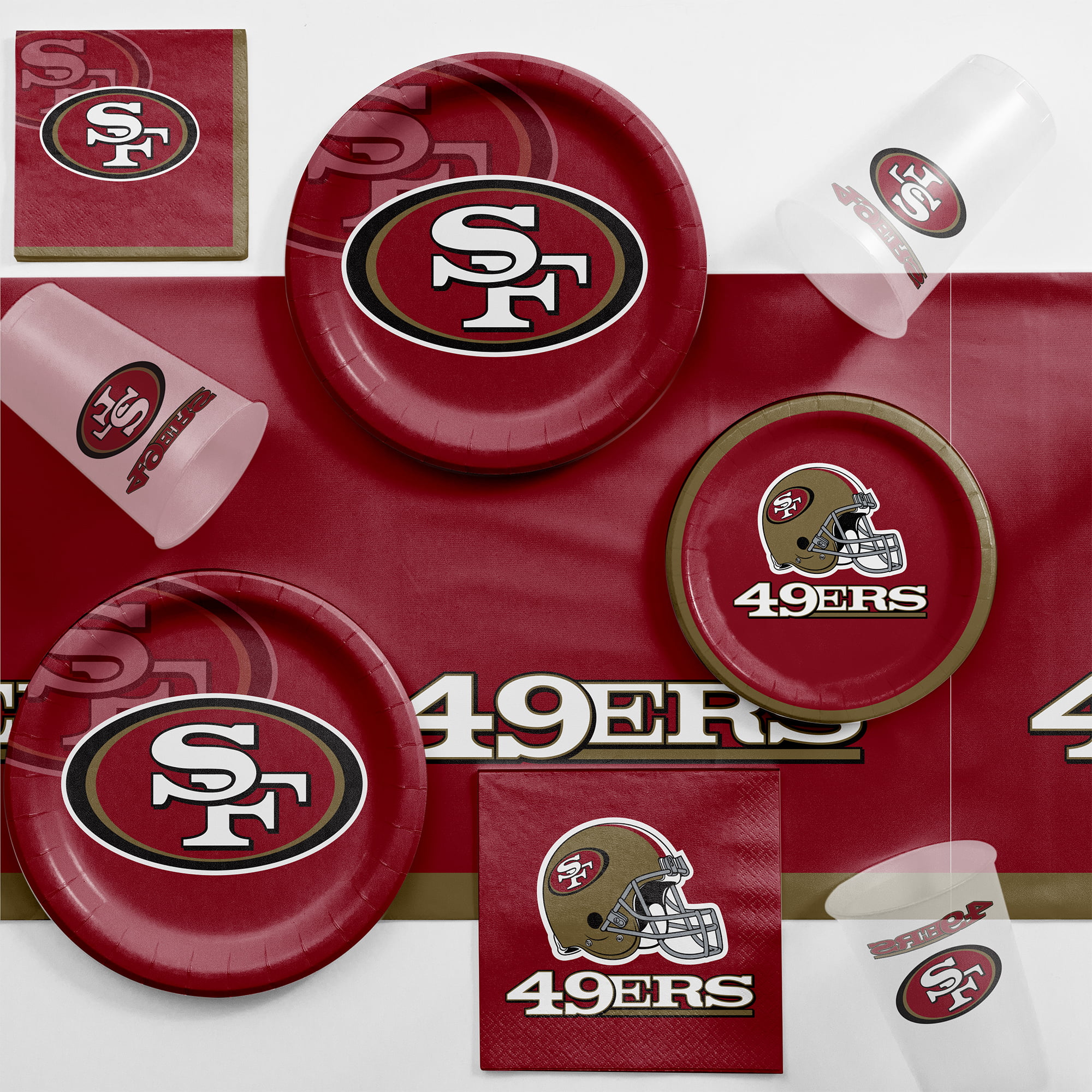 San Francisco 49ers Game Day Party Supplies Kit, Serves 8 Guests