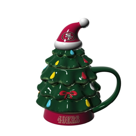 San Francisco 49ers 14oz. Christmas Tree Mug With Lid