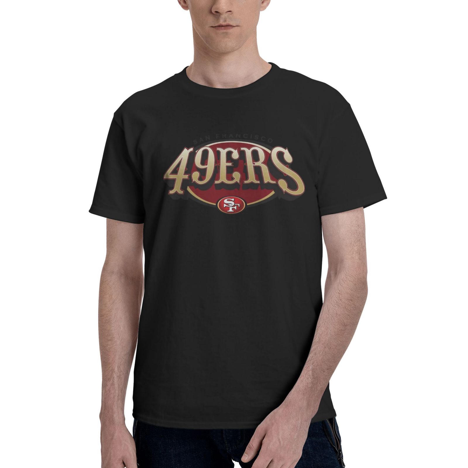 San_Francisco_49ers Men's Casual T Shirt Cotton Active T Shirt Gym