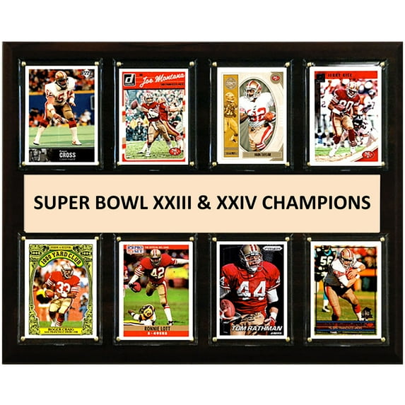 San Francisco 49ers Super Bowl XXII & XXIII Champions 12'' x 15'' Plaque