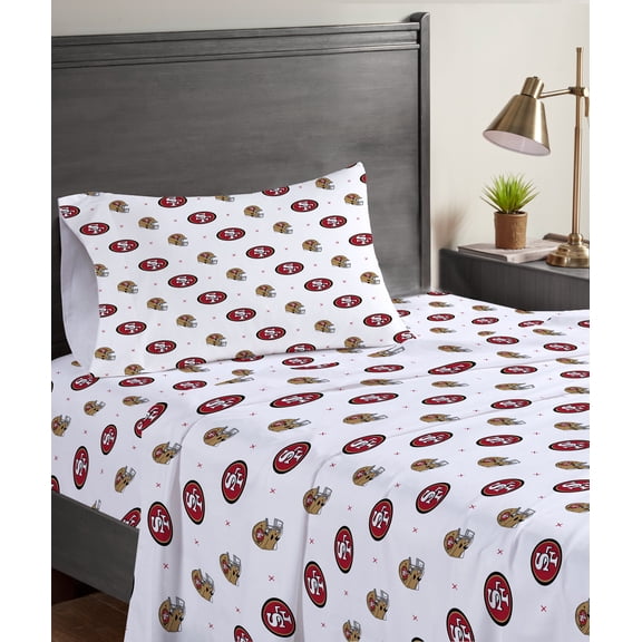 San Francisco 49ers Three-Piece Twin Sheet Set