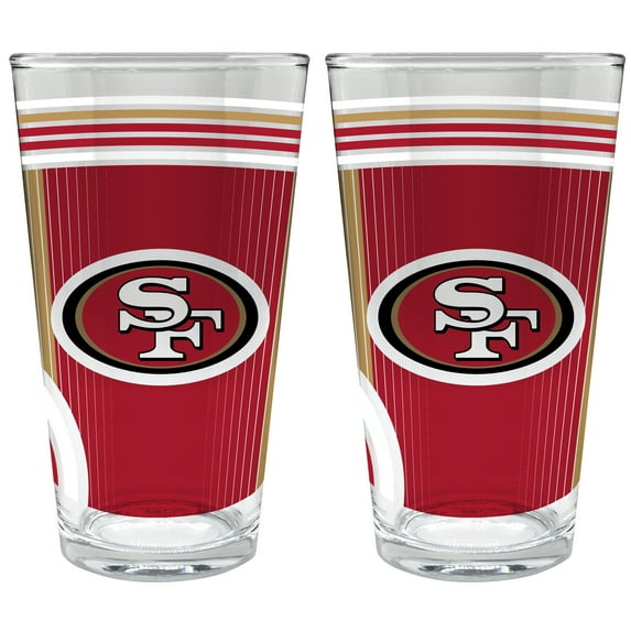 San Francisco 49ers Two-Piece 16oz. Pint Glass Set