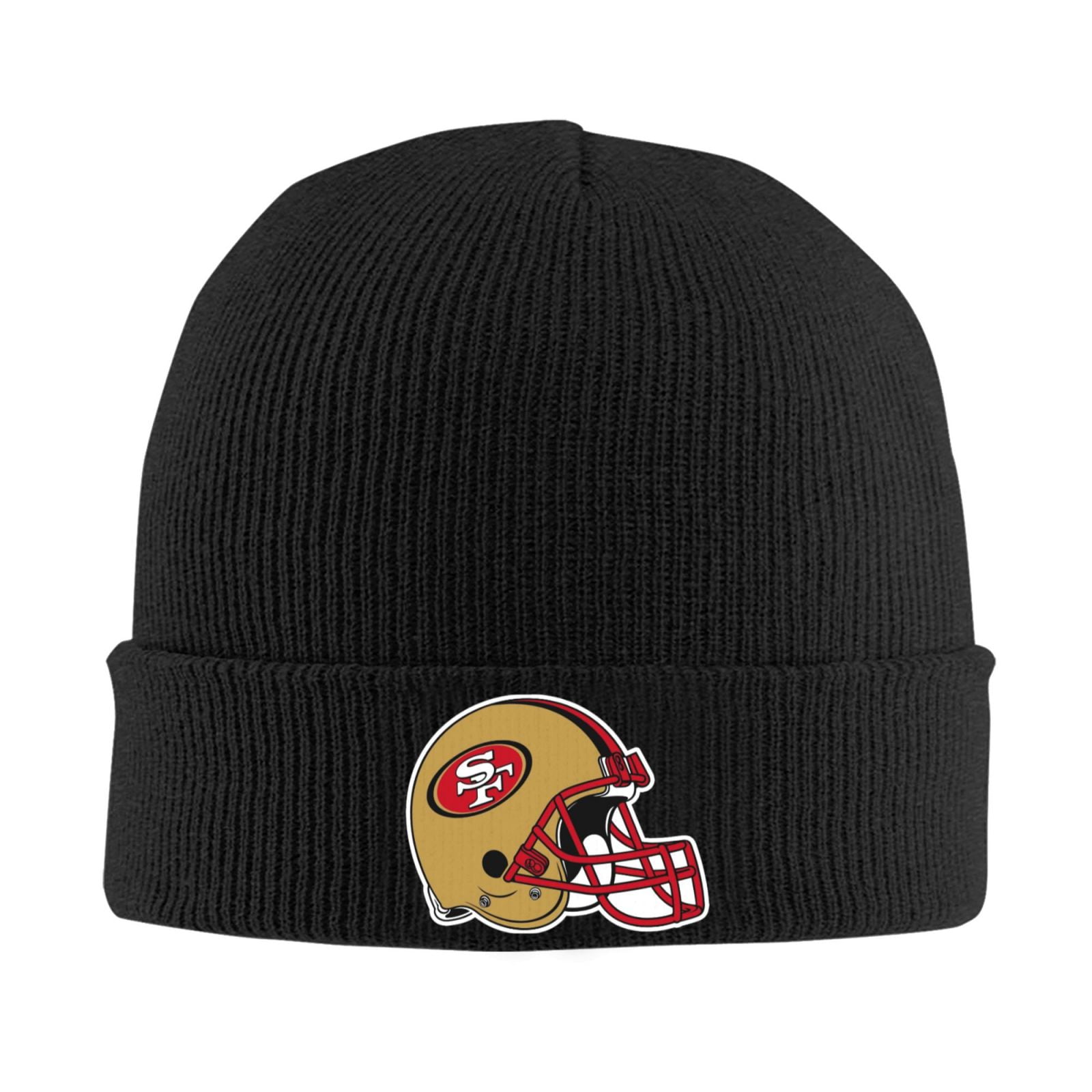 San Francisco 49ers Winter Beanie Hats Soft Knit Caps Ski Hat Classic Warm Popular Plain Daily Cuffed Thick Knitted for Men Women Black Walmart