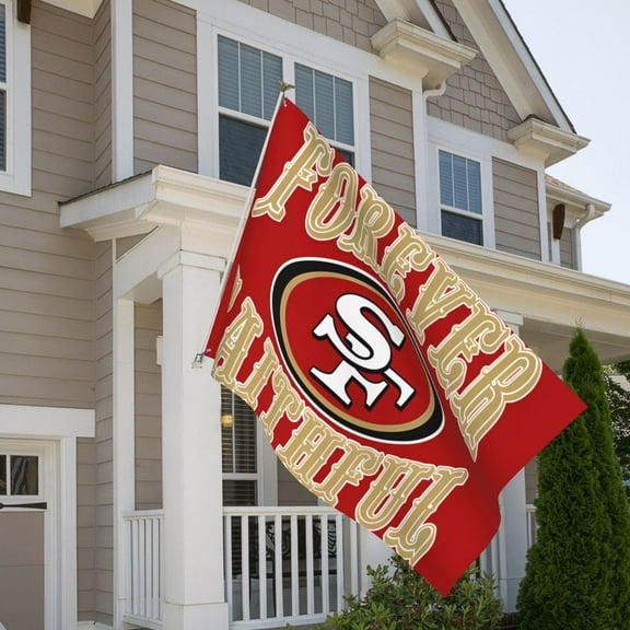 San_Francisco 5x8ft Outdoor Decorative Flag, American Football Team Fan Game Day Support Flag, Lightweight and Drape, Suitable for Strong Winds - All Weather Flag
