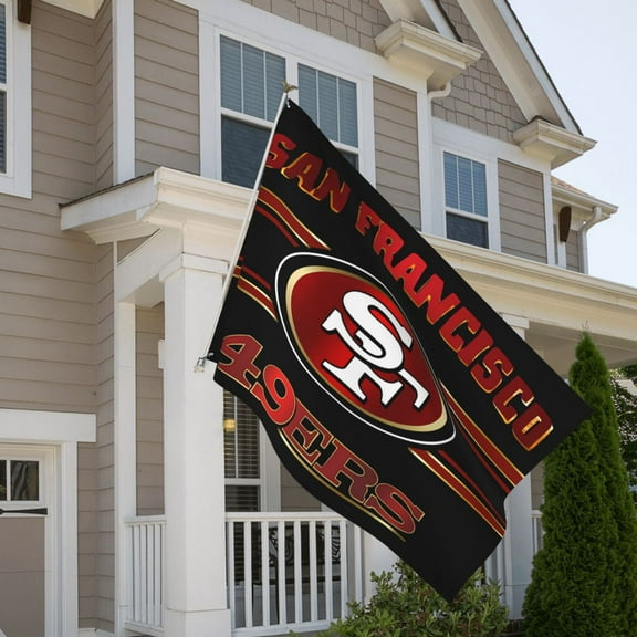 San_Francisco 5x8ft Outdoor Decorative Flag, American Football Team Fan Game Day Support Flag, Lightweight and Drape, Suitable for Strong Winds - All Weather Flag