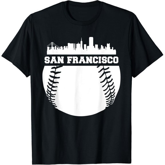 San Francisco Baseball Fan Sf Sky-Line Sports Lovers T-Shirt Unisex Full Size S-5XL