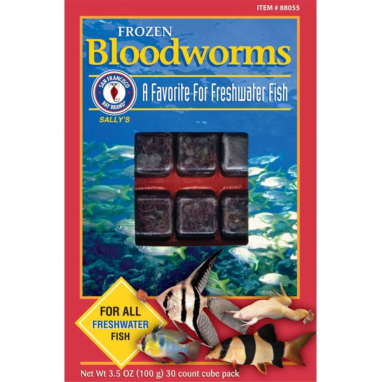 San Francisco Bay Brand Fish Food Frozen Single Ingredient Bloodworms