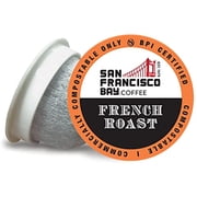 San Francisco Bay Sf Coffee Onecup /Dark Roast Compostable Coffee Pods, K Cup Compatible Including Keurig 2.0 (Packaging May Vary), French Roast, 80 Count (Pack Of 1)