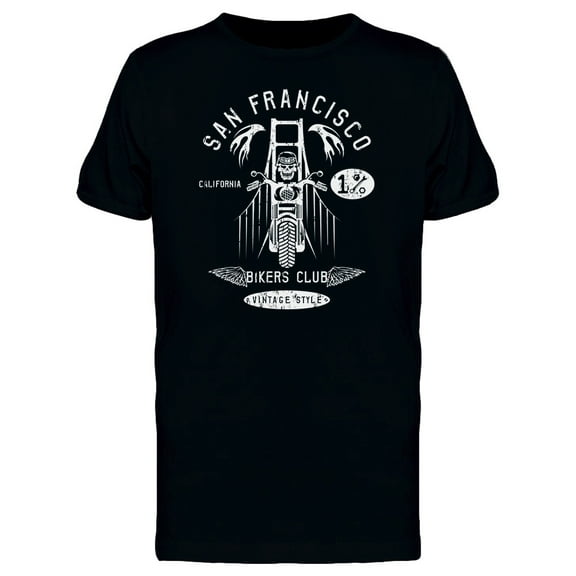San Francisco Bikers Club T-Shirt Men -Image by Shutterstock, Male 3X-Large