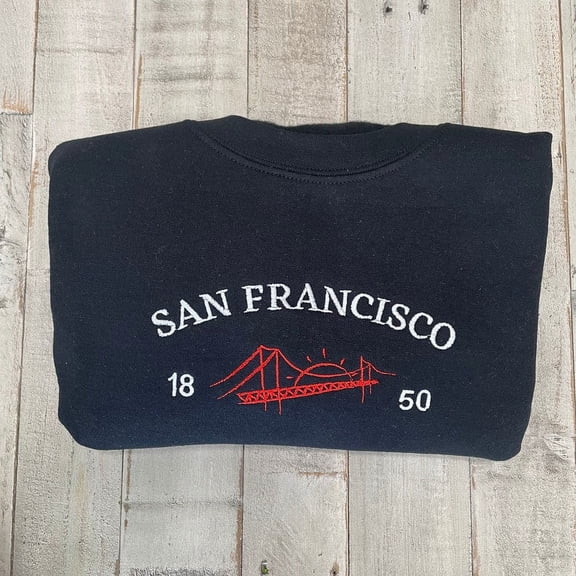 San Francisco Bridge Embroidered Sweatshirt